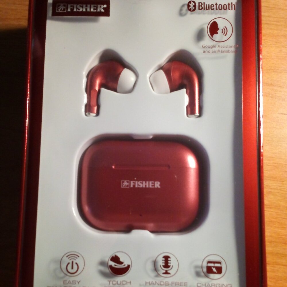 Red Fisher Bluetooth Earbuds